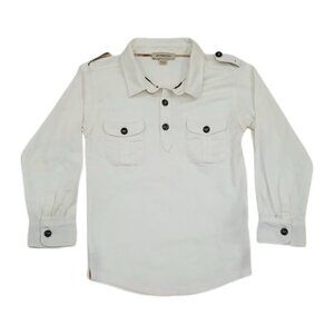 Burberry Kids Long Sleeve Pocket Cotton Shirt size 4T